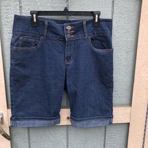 Size 12 jean shorts Modest style dark denim